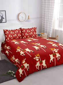 Set colcha sin relleno alce de Navidad - Multicolor - Ver 6