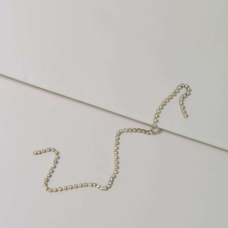 

1pc Stainless Steel Chain Nail Art Decoration, Multicolor