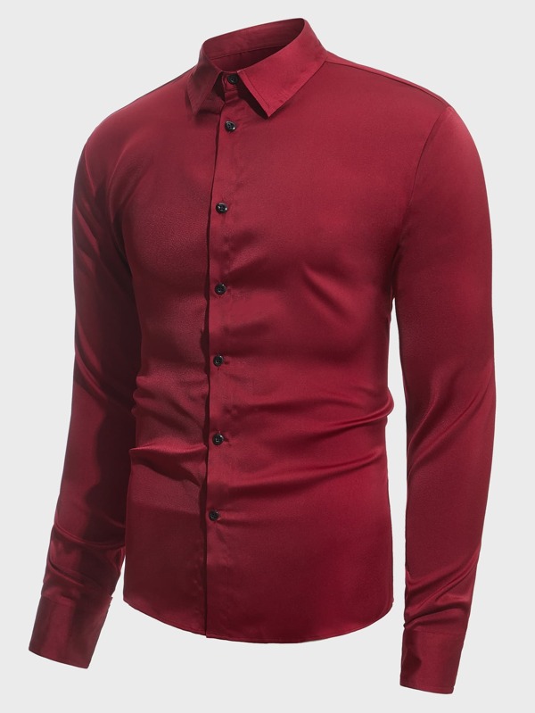 Manfinity Mode Men Solid Button Up Shirt
