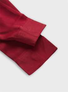 Manfinity Mode Men Solid Button Up Shirt - Burgundy - View 3