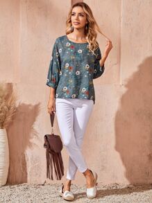 EMERY ROSE Áo trễ vai in hoa - Nhiều màu - Xem 3