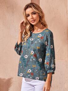 EMERY ROSE Áo trễ vai in hoa - Nhiều màu - Xem 5