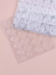 10pcs Transparent Jelly Nail Stickers With Double-Sided, Waterproof, Long-Lasting, High Adhesive Glue, Suitable For Use With Nail Polish Or Worn Alone,Nail Supplies,Nail Tools,Nail Art Tools,Back To School,Nails,Nail Tools For Press On Nails - Clear - View 3