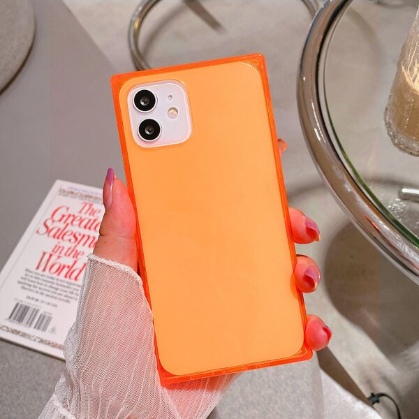 

Solid Square Phone Case, Orange