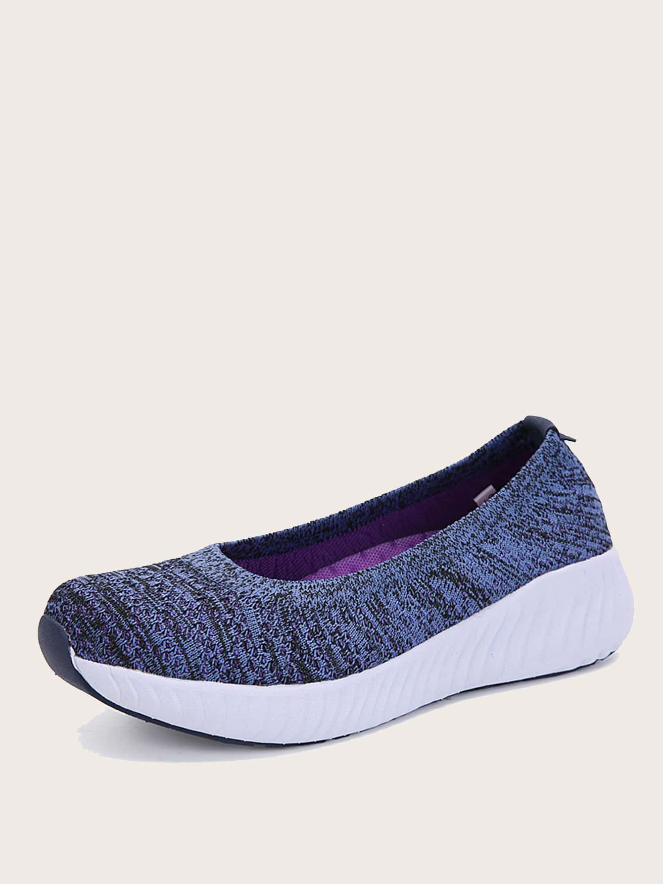Minimalist Slip-On Sneakers - Blue - View 1