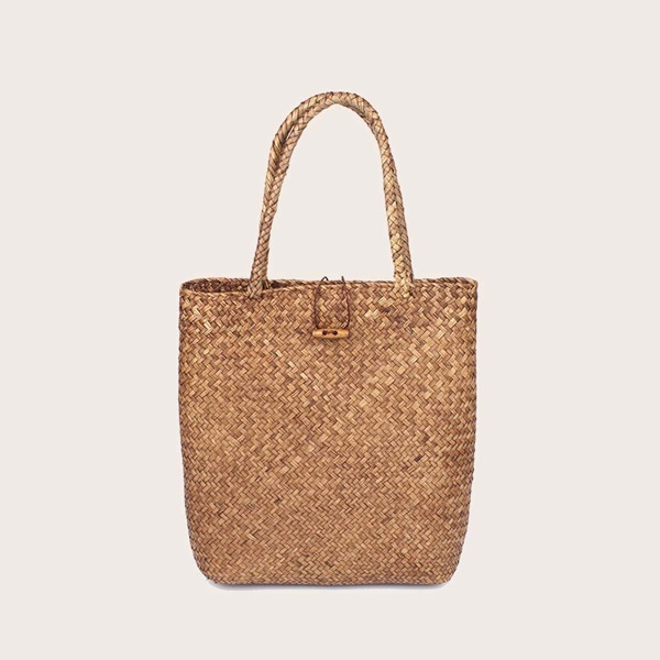 

Minimalist Vacation Bucket Bag, Brown