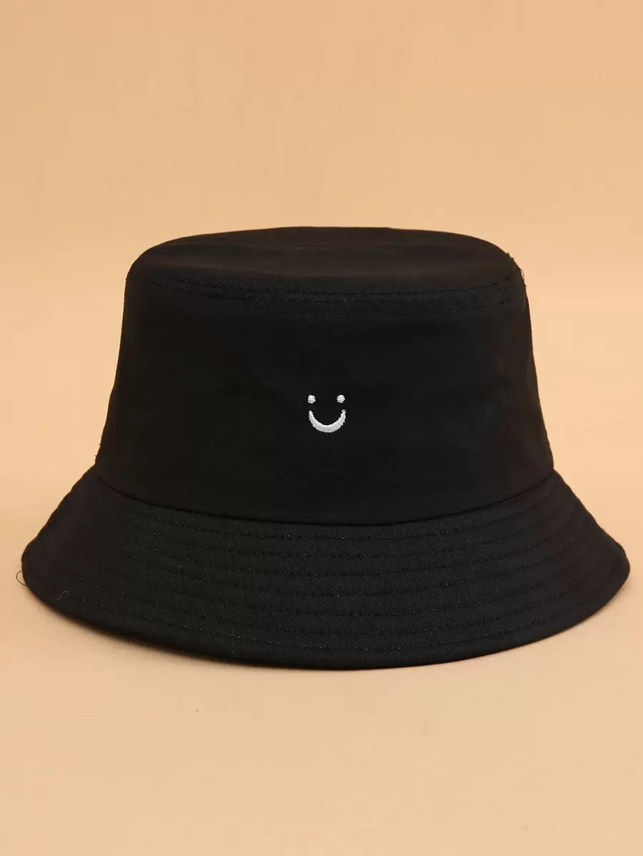 Cartoon Embroidered Bucket Hat Casual