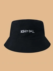 Cartoon Embroidered Bucket Hat Casual
