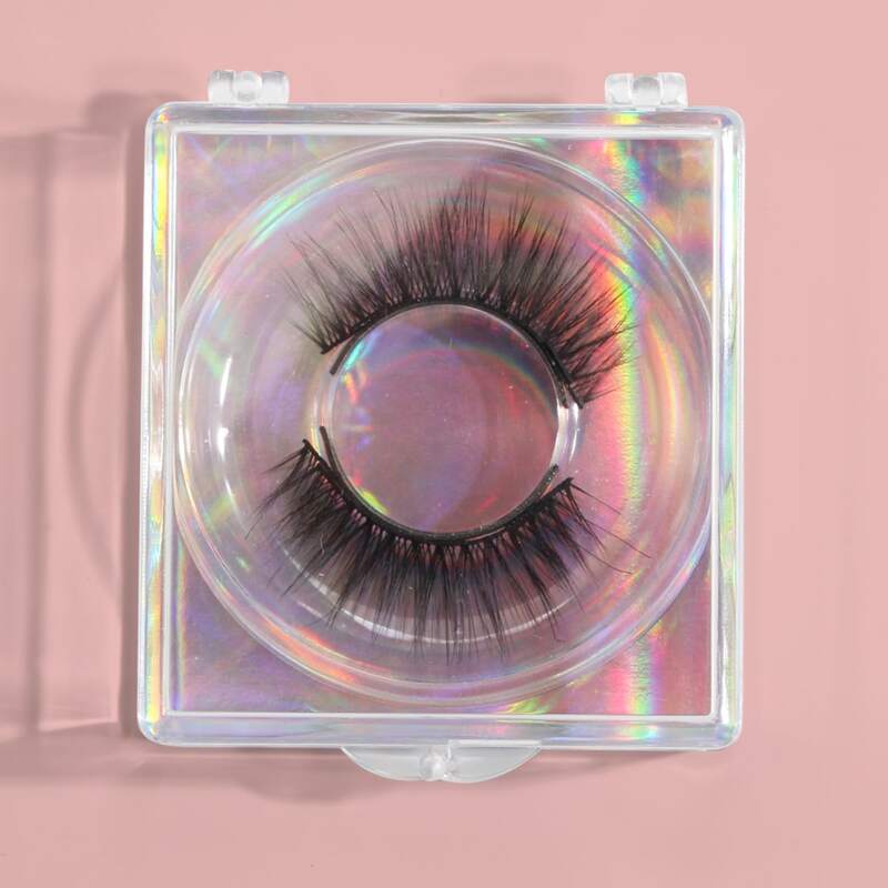 

1pair Magnetic Extra Long False Eyelashes, Black