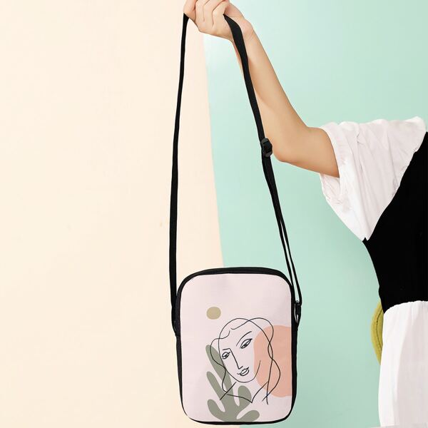 

Figure Graphic Crossbody Bag, Multicolor