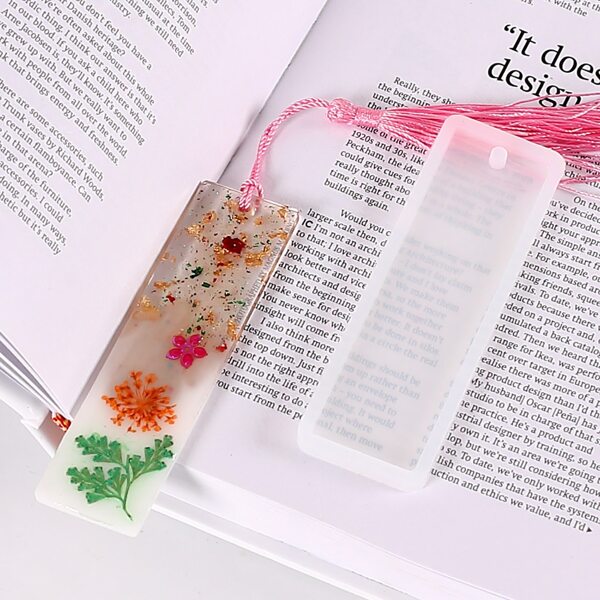 

1pc Plain DIY Bookmark Mold, White