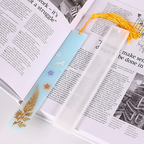 

1pc Plain DIY Bookmark Mold, White