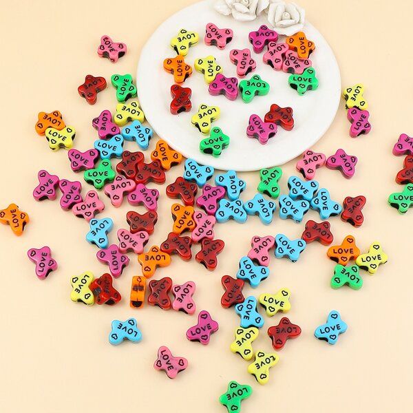 

1pack DIY Butterfly Bead, Multicolor