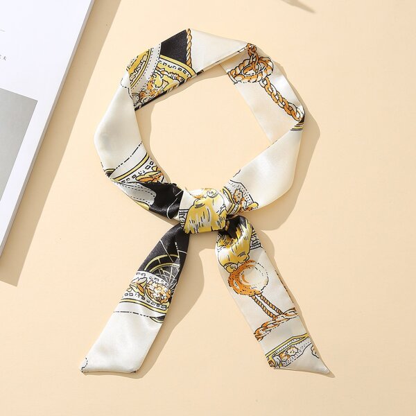 

Chain Print Twilly Scarf, Multicolor