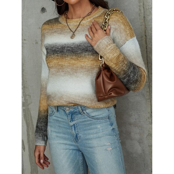 

Ombre Drop Shoulder Sweater, Multicolor