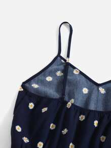 Soleia Đầm Hoa Boho - Màu xanh hải quân - Xem 3