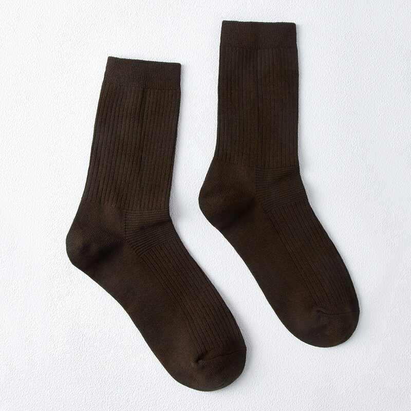 

SOLID CREW SOCKS, Brown