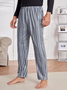 Hombres Pantalones de pijama de rayas - Multicolor - Ver 1