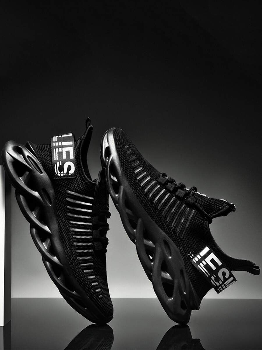 Giày Thể Thao Nam Lưới Thể Dục Giày Thể Thao Thông Thường Giày Chạy Bộ Chống Trơn Trượt Giày Thể Thao Thời Trang Thời Trang Đi Bộ Giày Thể Thao Đi Bộ Đường Dài - màu đen - Xem 1