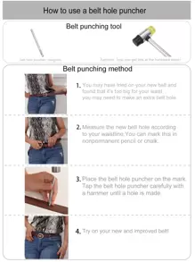 Boho Geo Buckle Belt & Hole Punch Summer, School