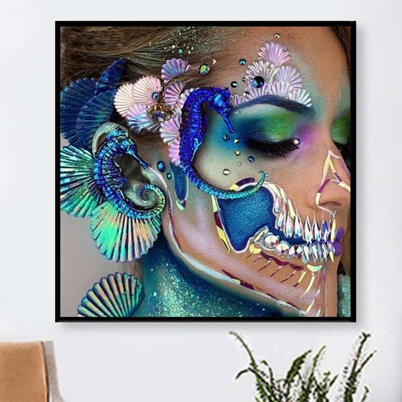 

Figure Graphic DIY Diamond Unframed Painting, Multicolor