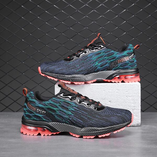

Men Knit Detail Lace-up Front Sneakers, Multicolor
