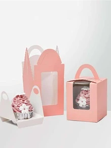 5pcs Cupcake Packaging Box - Baby Pink - View 1