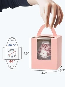 5pcs Cupcake Packaging Box - Baby Pink - View 4