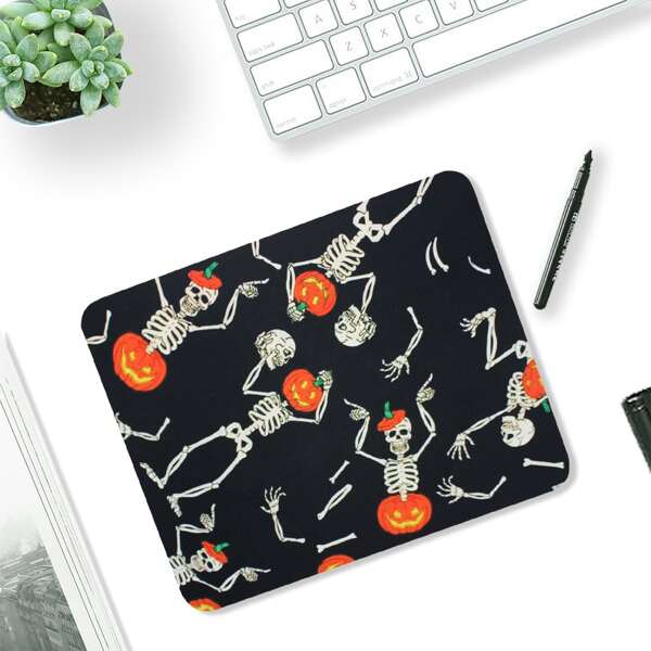 

Halloween Skull & Pumpkin Mouse Pad, Multicolor