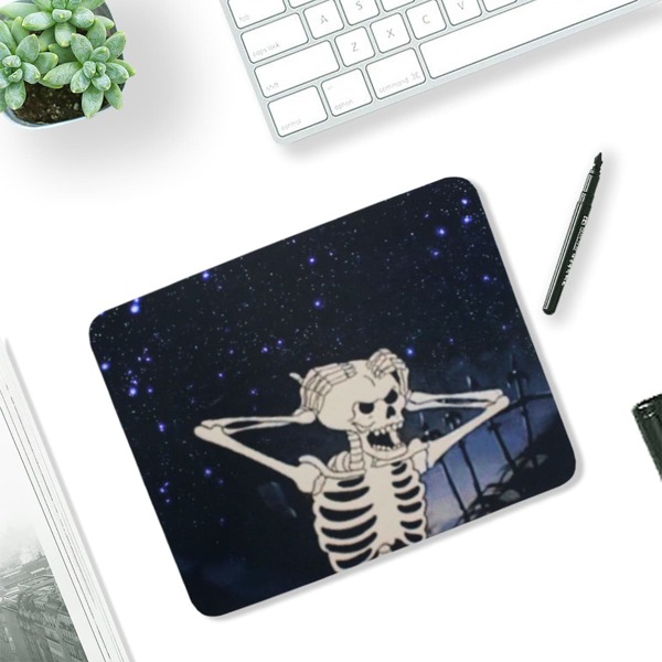 

Skeleton Print Mouse Pad, Multicolor