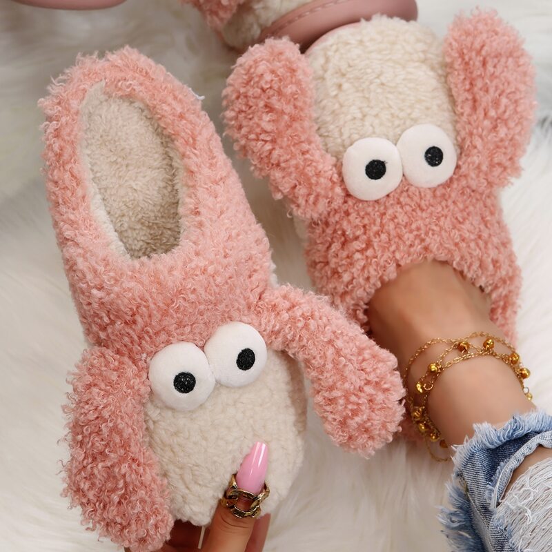 

Cartoon Graphic Slippers, Pink