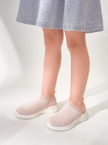 Cuccoo Zapatillas de running de Niñas de rayas - Rosa - Ver 9