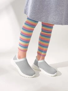 Cuccoo Zapatillas de running de niñitos de rayas - Gris - Ver 9