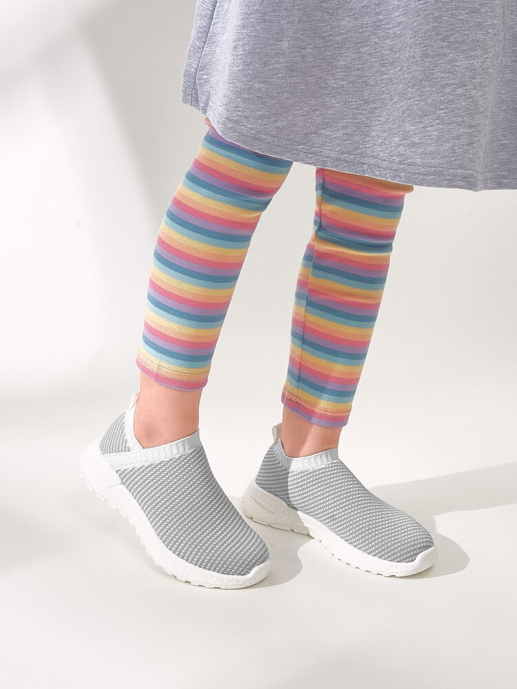 Cuccoo 小男童條紋圖案跑步鞋 - 灰色 - 查看 9