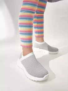 Cuccoo Zapatillas de running de niñitos de rayas - Gris - Ver 1