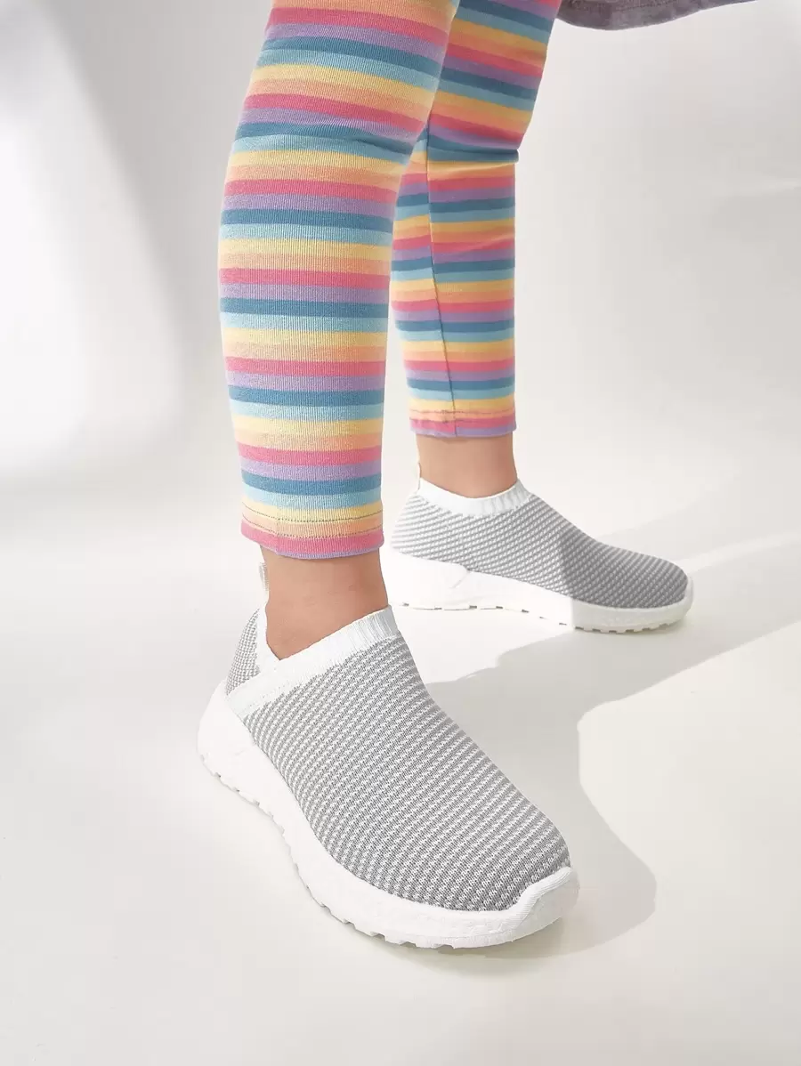 Cuccoo Zapatillas de running de niñitos de rayas - Gris - Ver 1