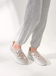 Cuccoo Zapatillas de running de Niñas con cordón - Beis - Ver 8