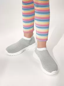 Cuccoo Zapatillas de running de niñitos de rayas - Gris - Ver 8