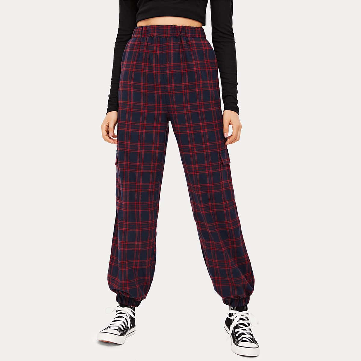 

Plaid Cargo Pants, Multicolor