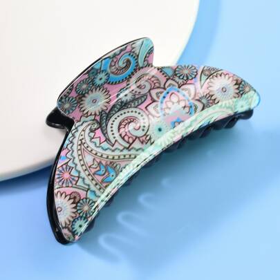 Paisley Print Hair Claw
