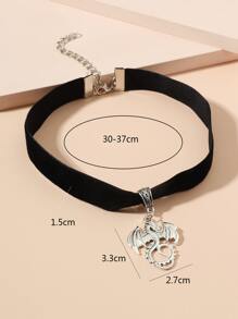 Dây chuyền mặt dây chuyền Rồng phương Tây - màu đen - Xem 4