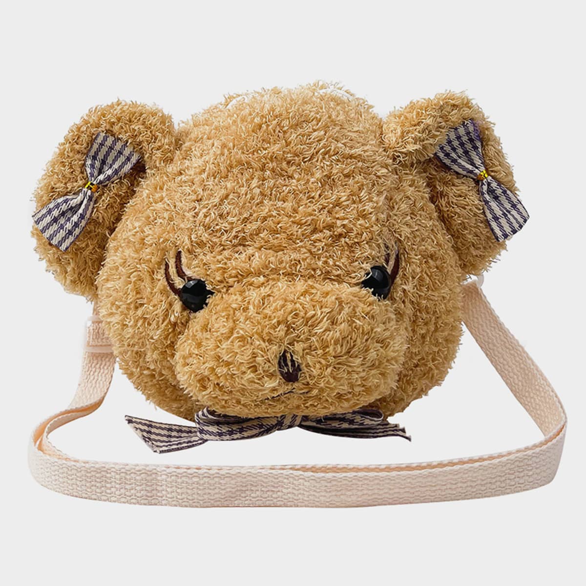 

Fluffy Bear Crossbody Bag, Yellow