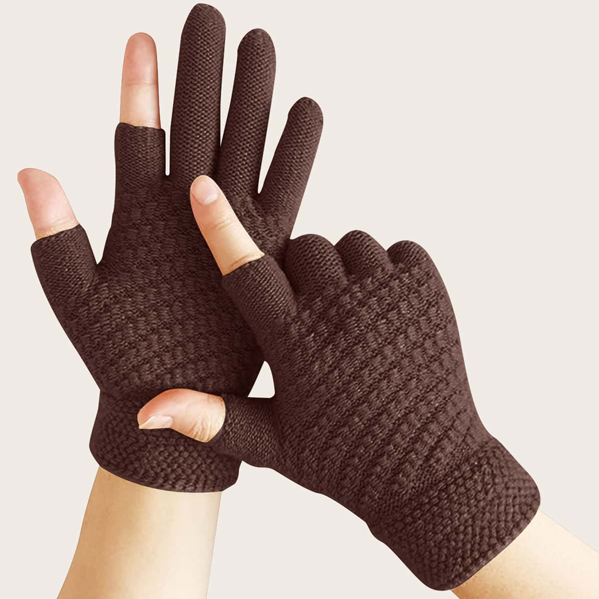 

1pair Sports Gloves, Coffee brown