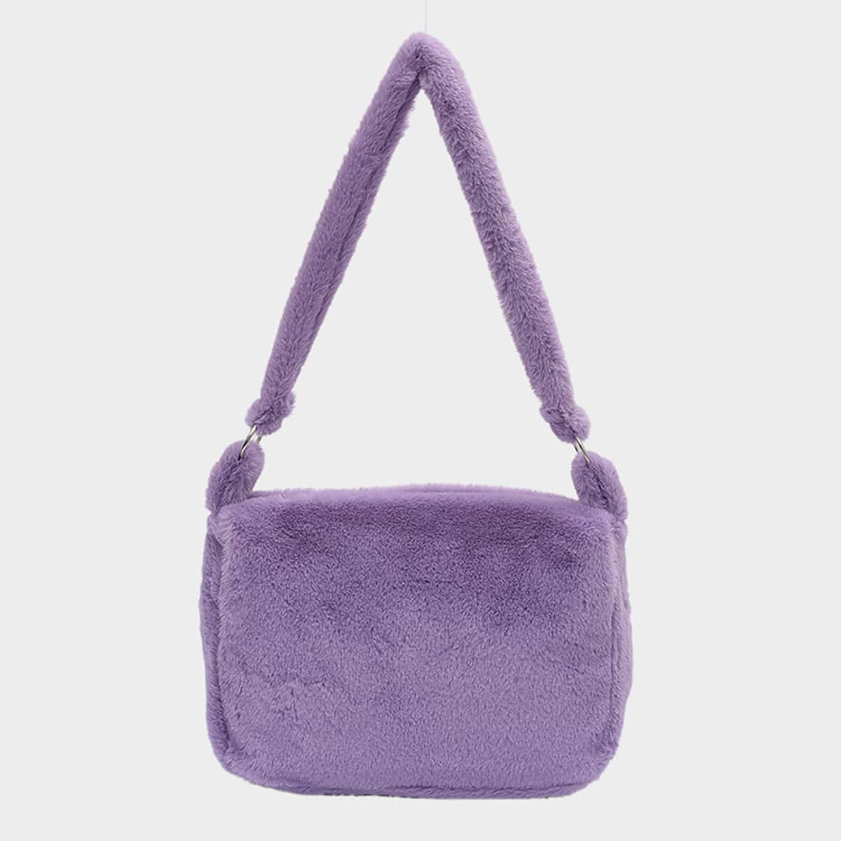 

Fluffy Shoulder Bag, Purple