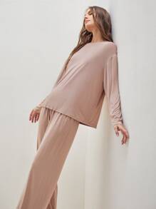 MOTF PREMIUM VISCOSE SUPER SOFT MODAL PJ SET - Dusty Pink - View 7