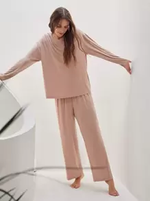 MOTF PREMIUM VISCOSE SUPER SOFT MODAL PJ SET - Dusty Pink - View 8