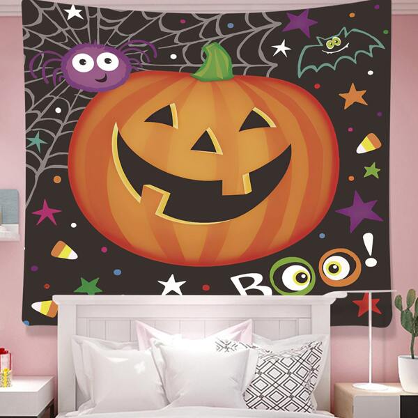 

Halloween Pumpkin Tapestry, Multicolor