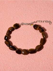 Natural Stone Bracelet - Brown - View 2