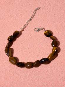 Natural Stone Bracelet - Brown - View 3