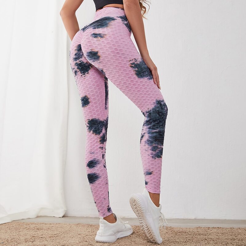 

Tie Dye Honeycomb High Stretch Sports Leggings, Multicolor